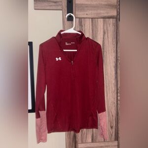 Under Armour Maroon Quarter-Zip Pullover